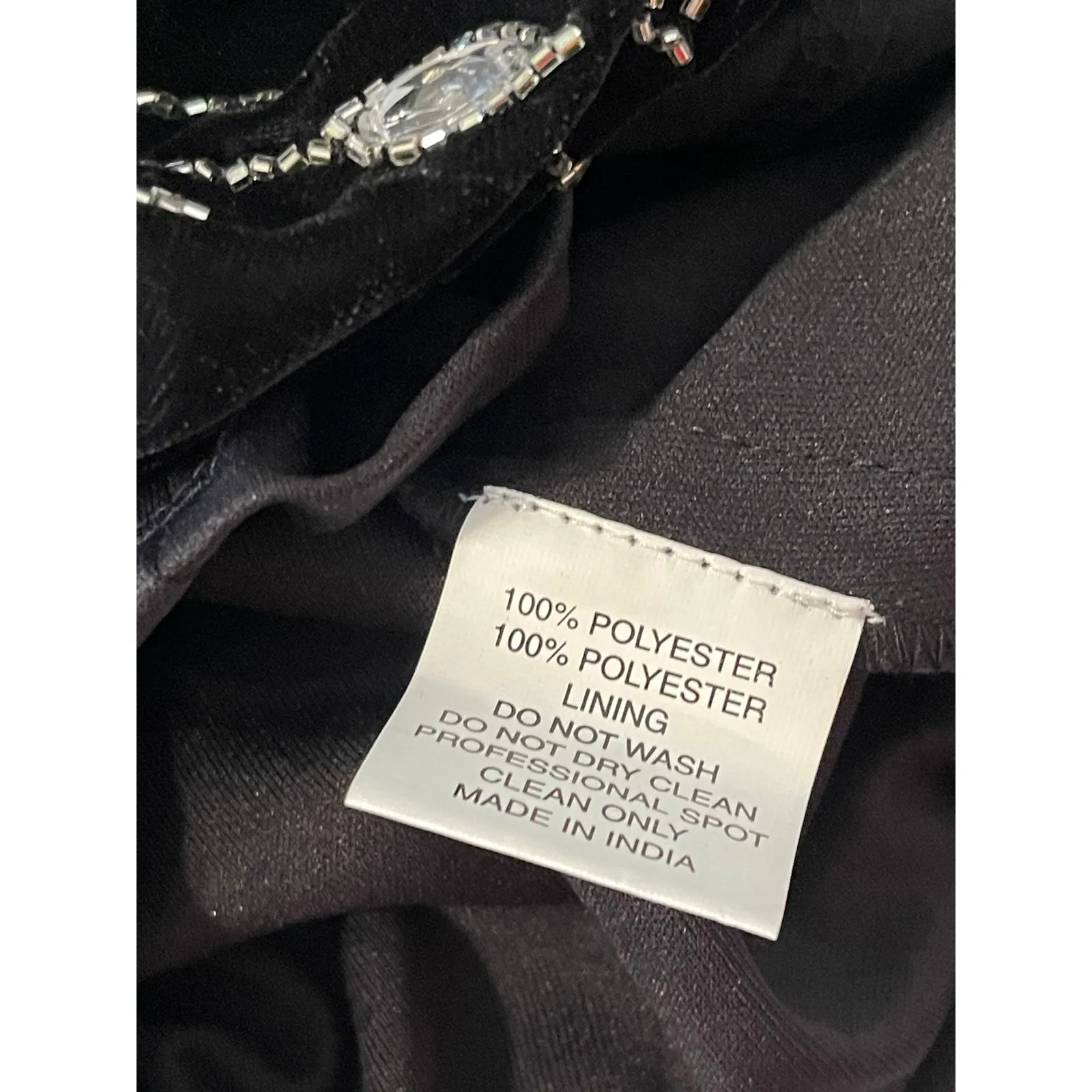 Mac Duggal NWT Size 0 LBD Style 93811 Black Long Sleeve Embellished Mini Dress - Image 8