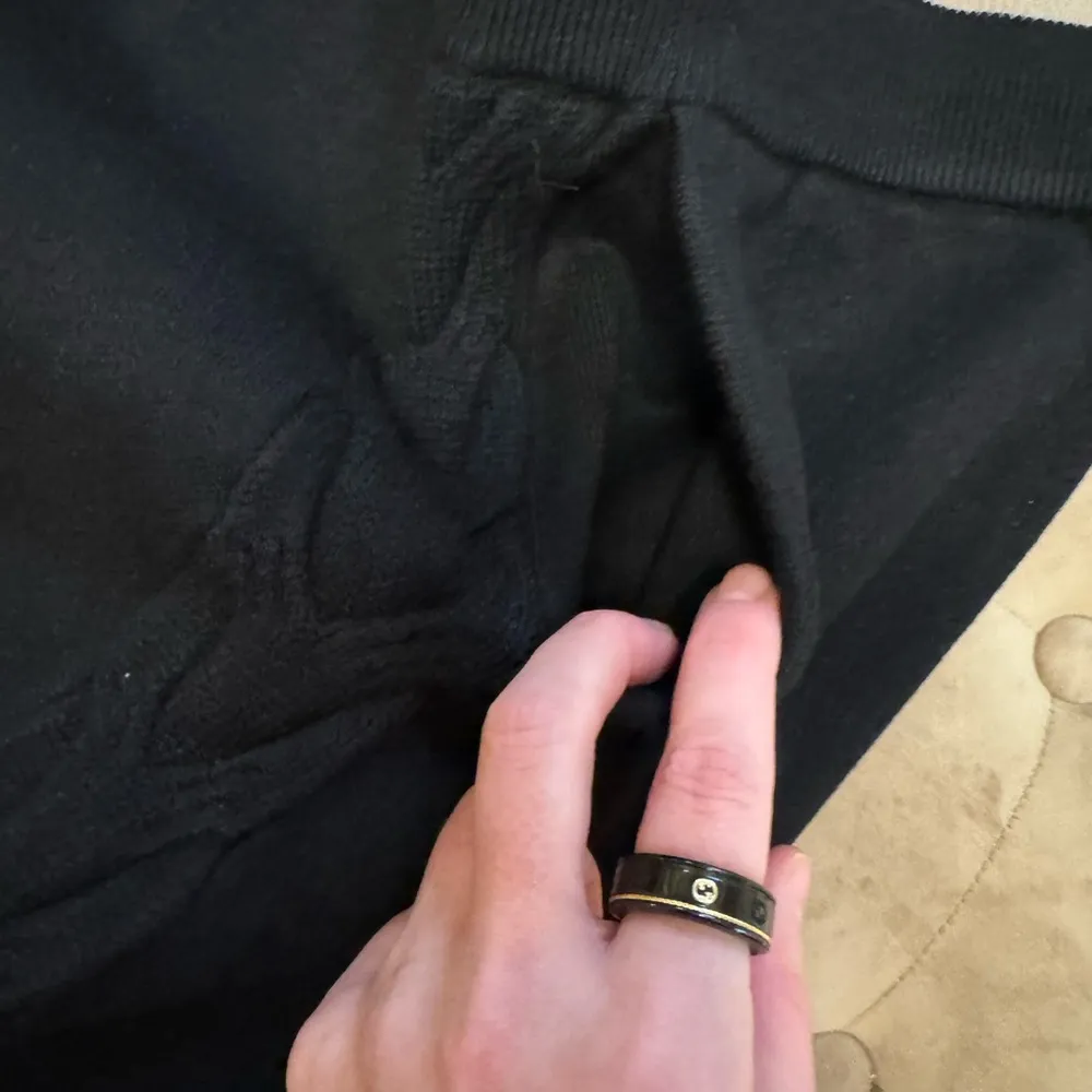 NWT Monrow Supersoft Sweater Knit Color block sweat pant Black Size M - Image 6