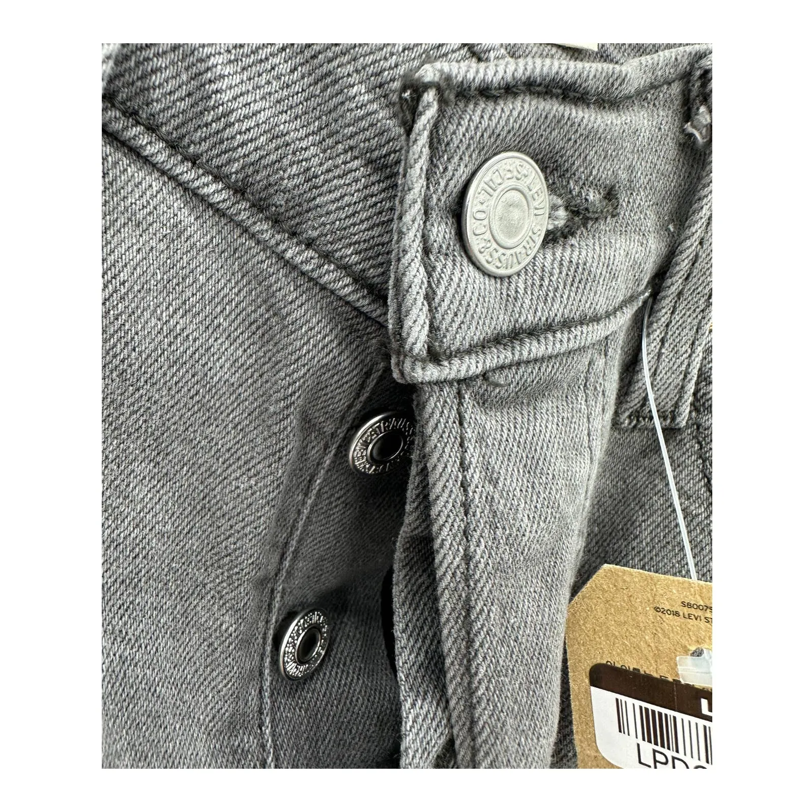 Levi's Womens Jeans 26 NWT Gray Cosmic Comet Wedgie Straight Fit Denim Cropped - Image 7