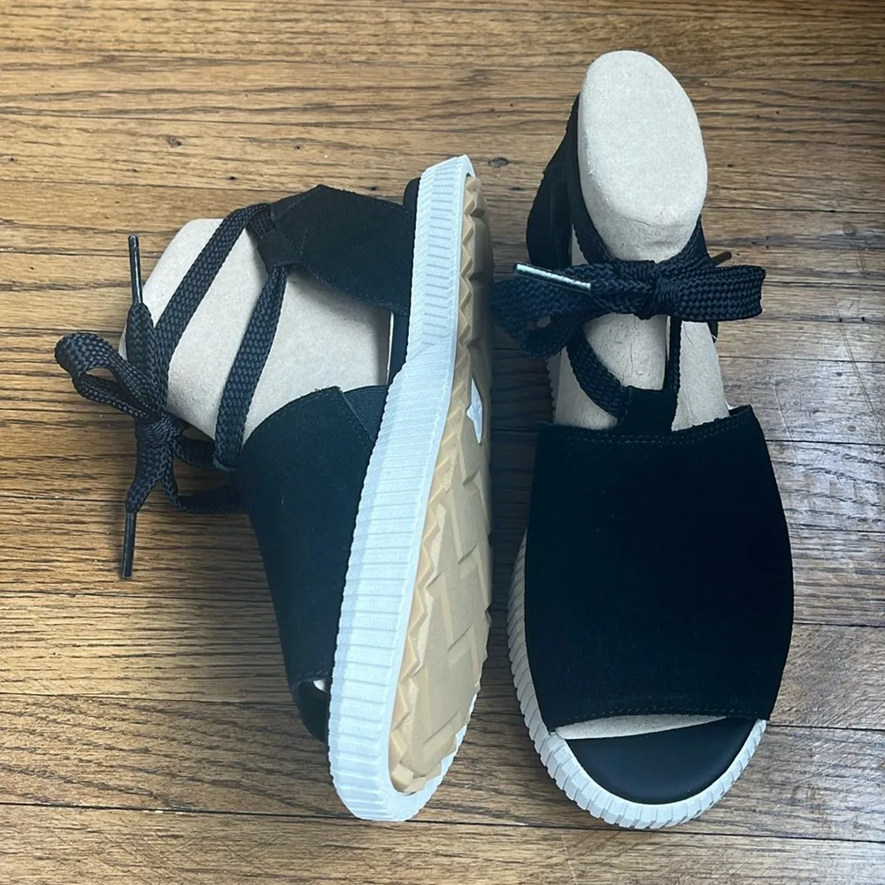 Sorel NWOT Ona Streetworks Espadrille Flat Suede Open Toe Ankle Tie Sandal - Image 2