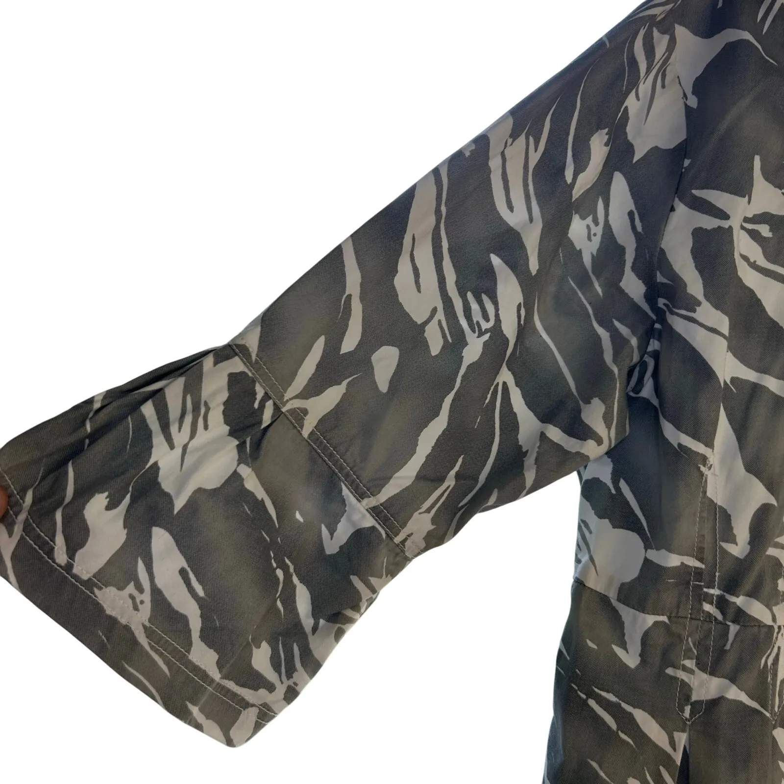 Keren Hart Women XXL Jacket Camo Light Weight 100% Cotton Side Seam Pockets Camo Gray Size 2X - Image 5