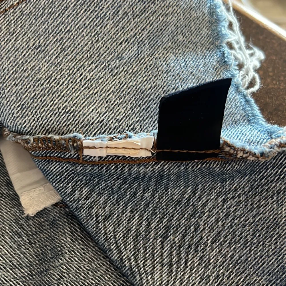 Madewell BLUE DENIM FRINGED MINI SKIRT SIZE 27 - Image 7