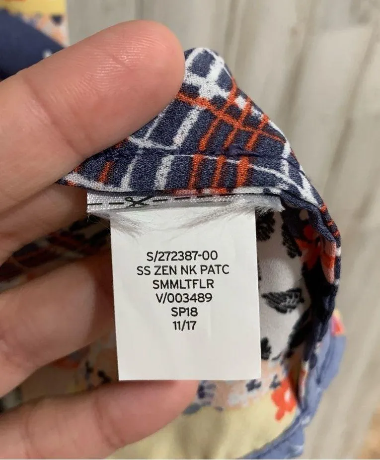 GAP Patchwork Short Sleeve Smock Top Multicolor - Image 4