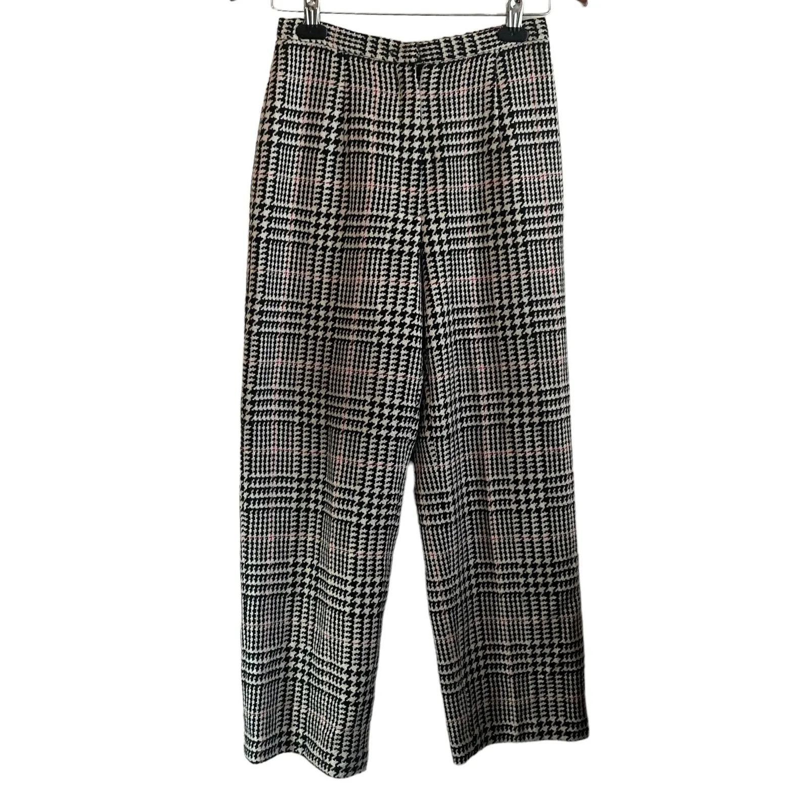 VTG‎ Talbots Women Wool Pants 4 Straight Plaid Classic Career Business Capsule - Image 3