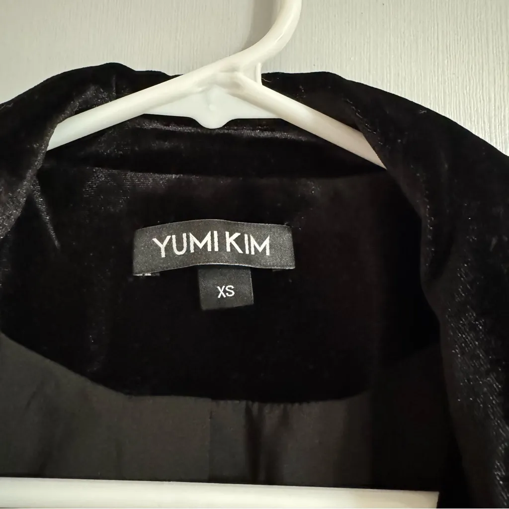 Yumi Kim Black Mini Velvet Blazer Style Dress Size XS - Image 5