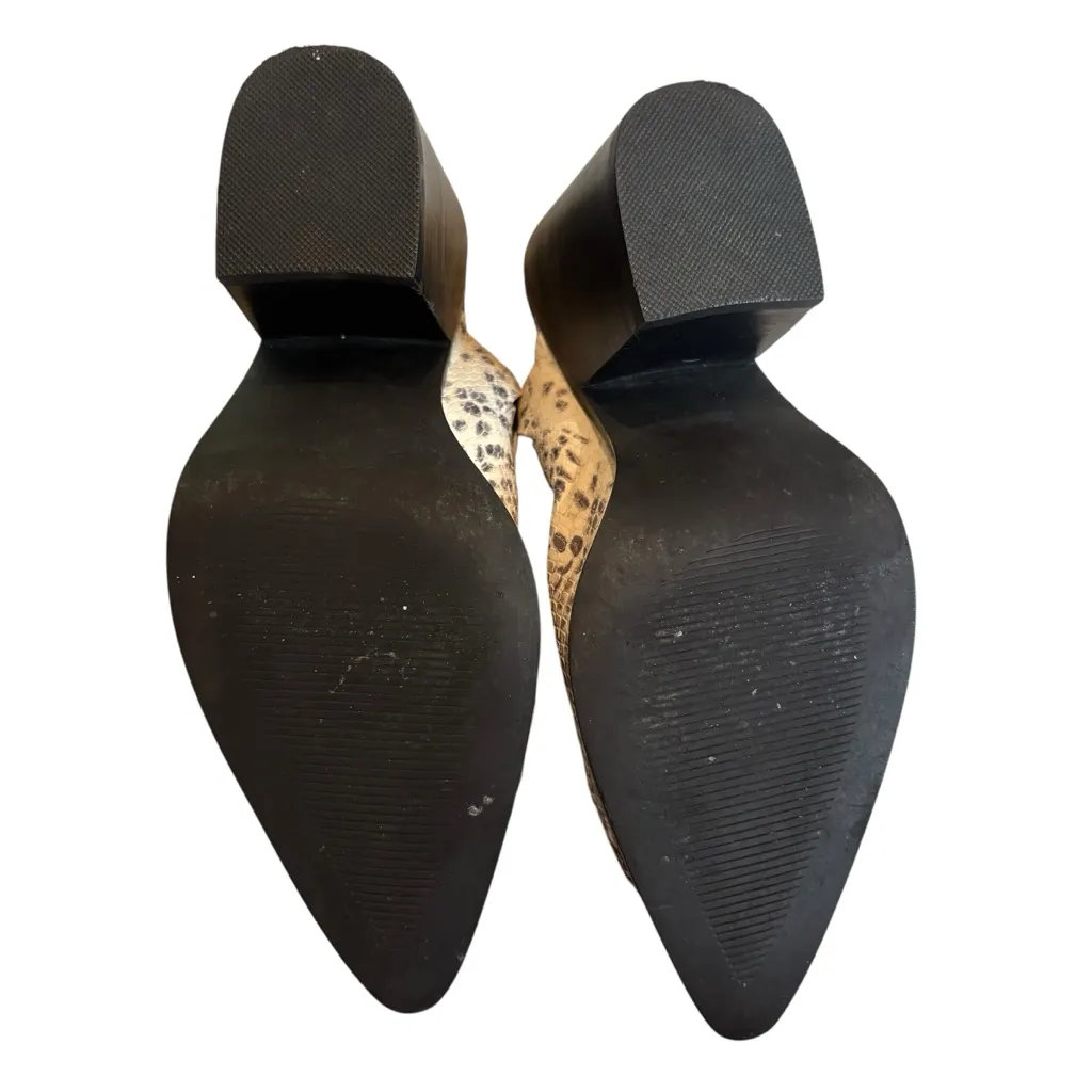 Steve Madden Savina Leather Snake Print Mules, Sz 7.5 - Image 13