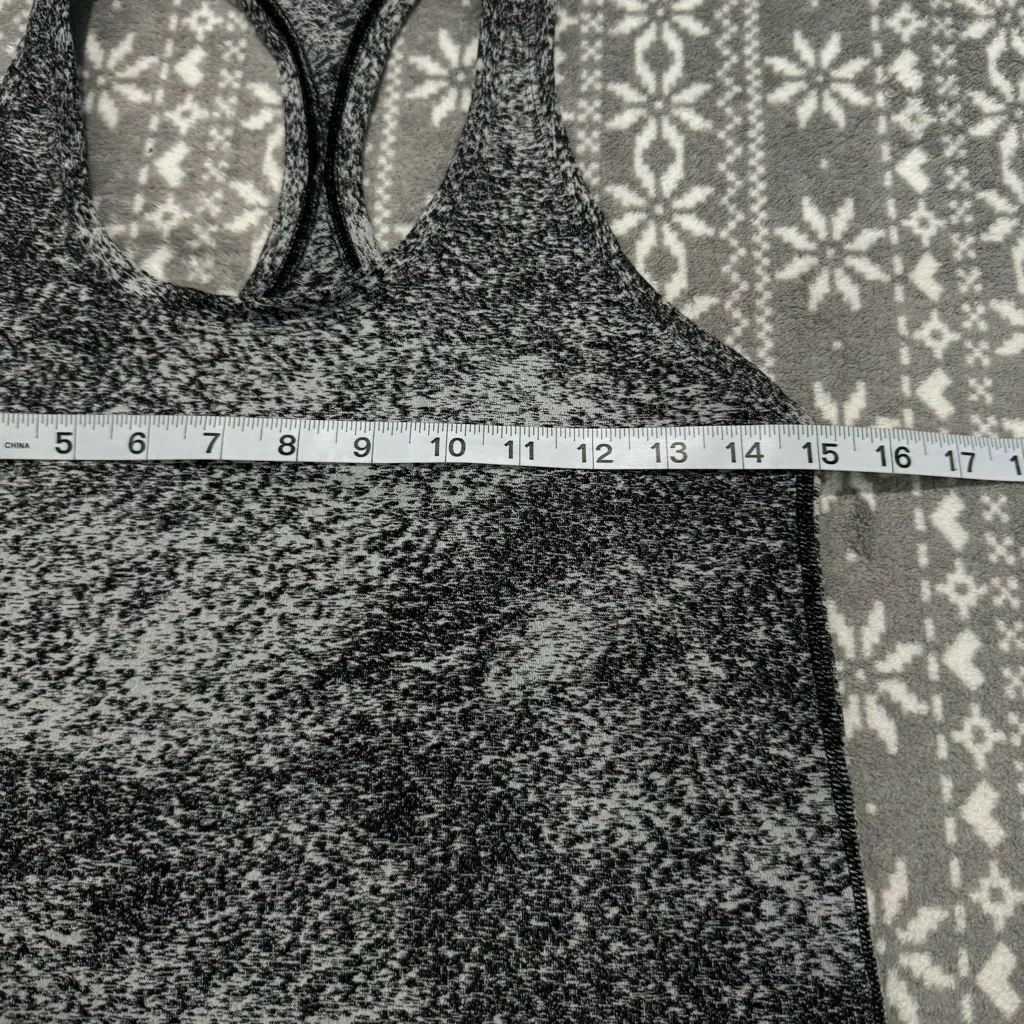 Lululemon Cool Racerback II‎ Luon Spray Jacquard White Black Size 4 - Image 8