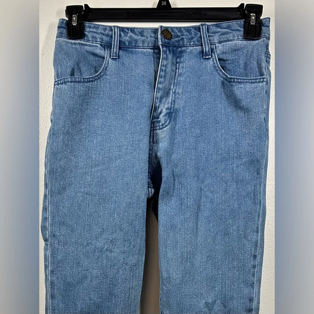 Show Me Your Mumu Miramar High-Waist Boyfriend Jeans Tassel Straight Leg 27 - Image 2