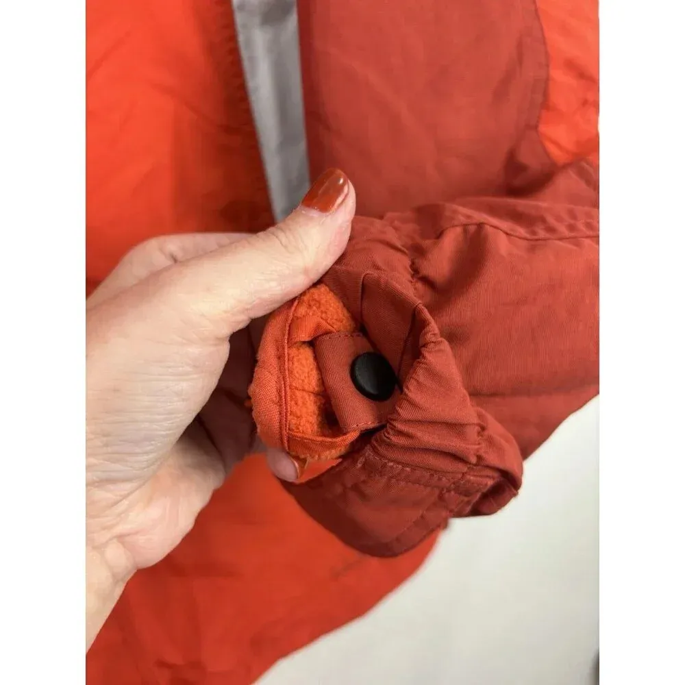 L.L. Bean Women’s Size Small Coat Jacket Orange Zip Up Hooded 2 in 1 Fleece Ski - Image 9
