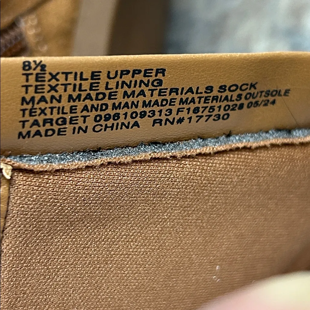 Universal Thread “Gayle” Western Faux-Suede Ankle Boots – Tan – Size 8.5 - Image 9