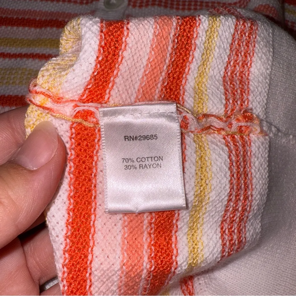 Pendelton Button Down Striped Cardigan Size Medium - Image 7