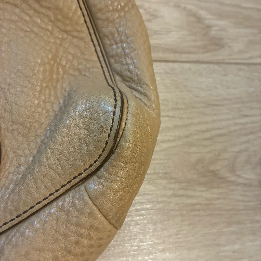 Coach Vintage Chelsea Nubuck Pebble Leather Tan Shoulder Bag 8A38 - Image 5