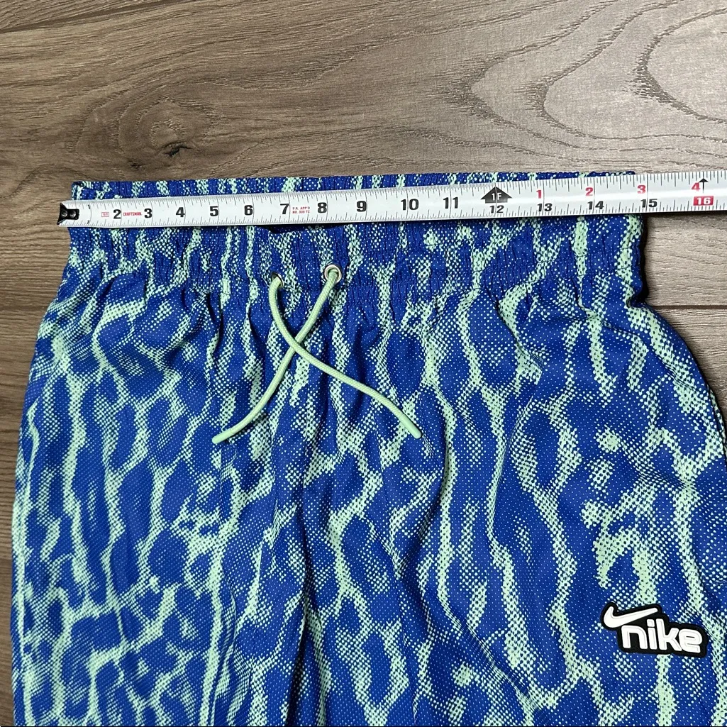 Nike Sportswear Woven High Rise Joggers Blue Green Cheetah DC0025-430 Medium - Image 9