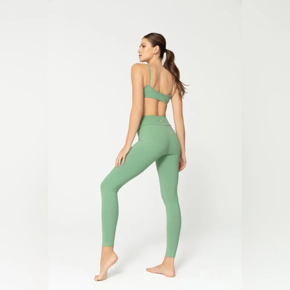 Booty By Brabants Sage Green Textureless Leggings - Image 5