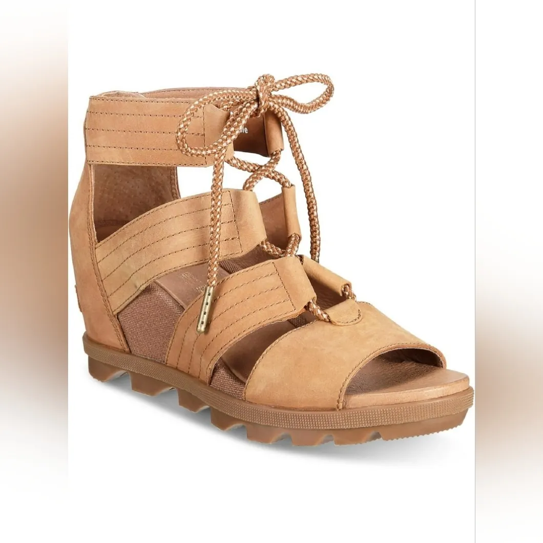 SOREL Joanie II Lace Wedge Sandals - Image 8