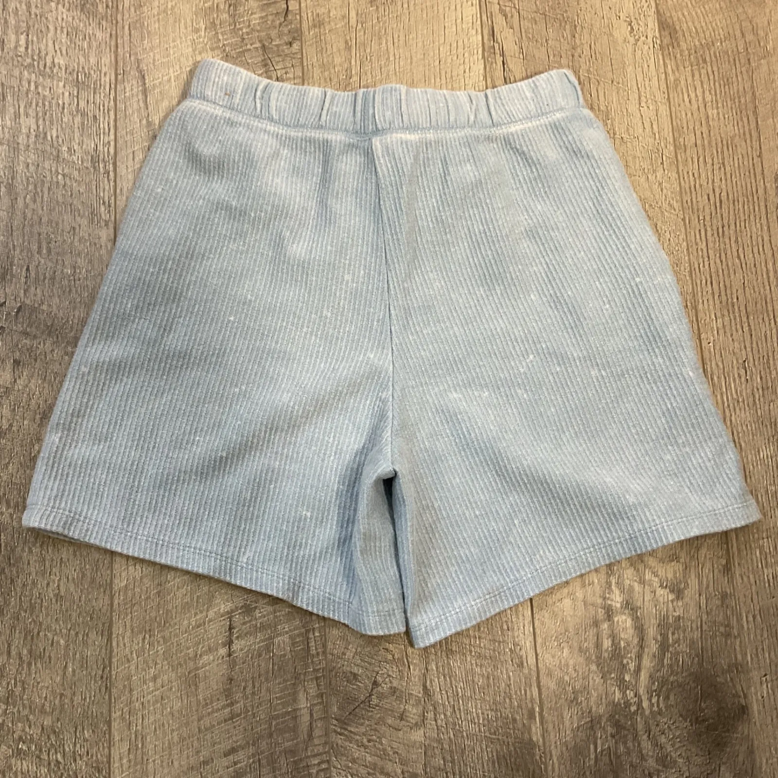 Victoria's Secret Pink Blue Relaxed Ribbed Dad Shorts Womens Size S - Image 4