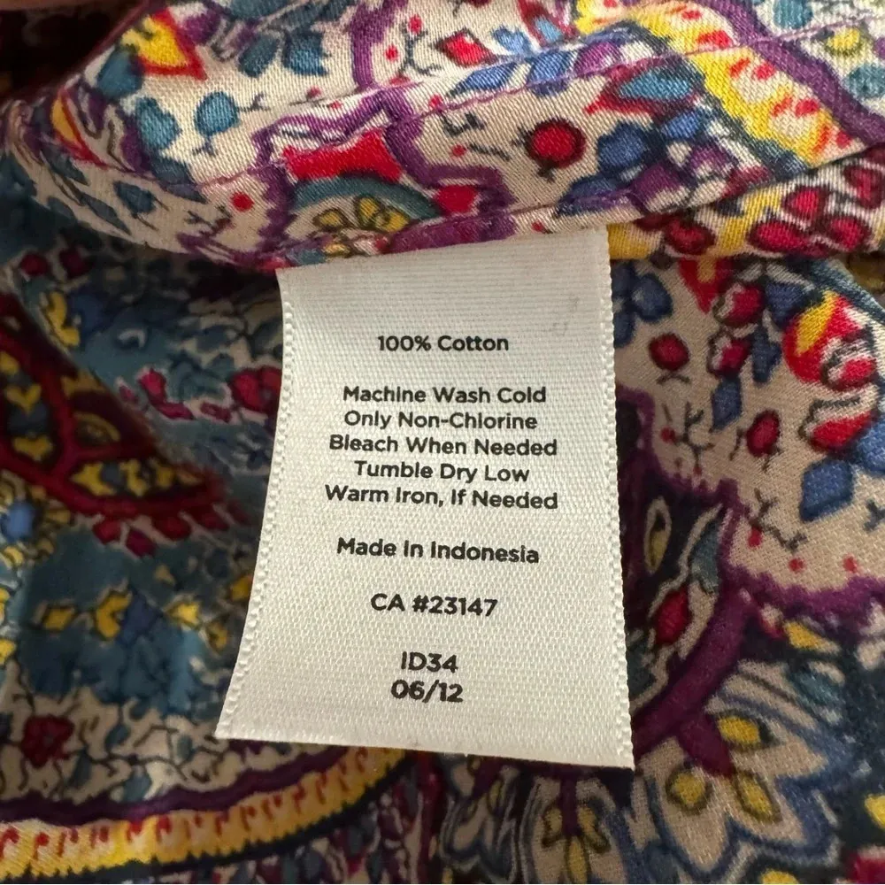 Talbots Floral Mandala Design Tunic in‎ Vibrant Jewel Tones Size 16WP - Image 6