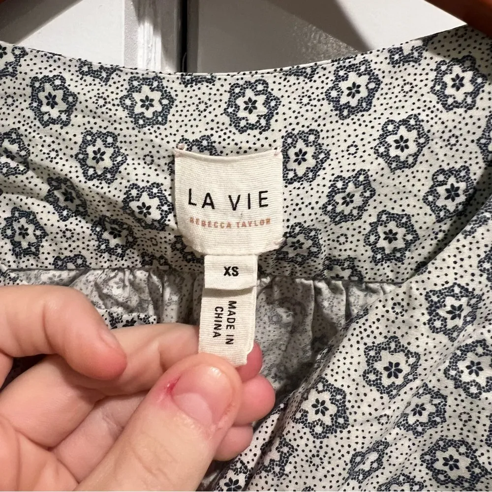 Rebecca Taylor La Vie Geometric Print Blouse - Image 4