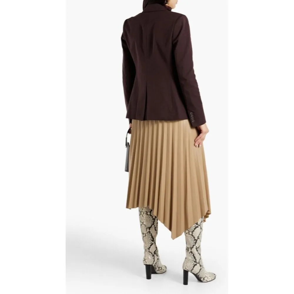Derek Lam 10 Crosby Sandra Double Breasted Slit Blazer Chocolate Womens Size 2 Brown - Image 2
