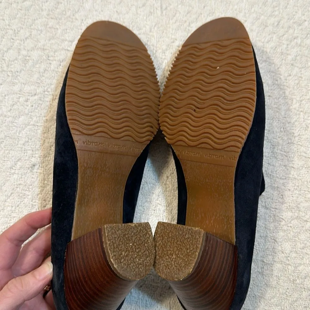 Golo suede shearling lined block wood heeled mules vibram soles size 10 Black - Image 6