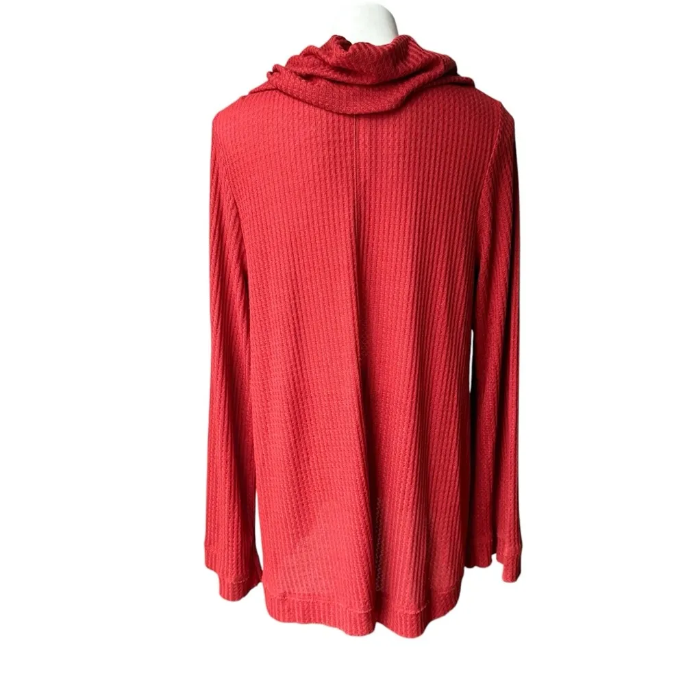 Anthropologie' Meadow Rue Burnt Orange Cowl Neck
Thermal Tee, Sz XL - Image 2