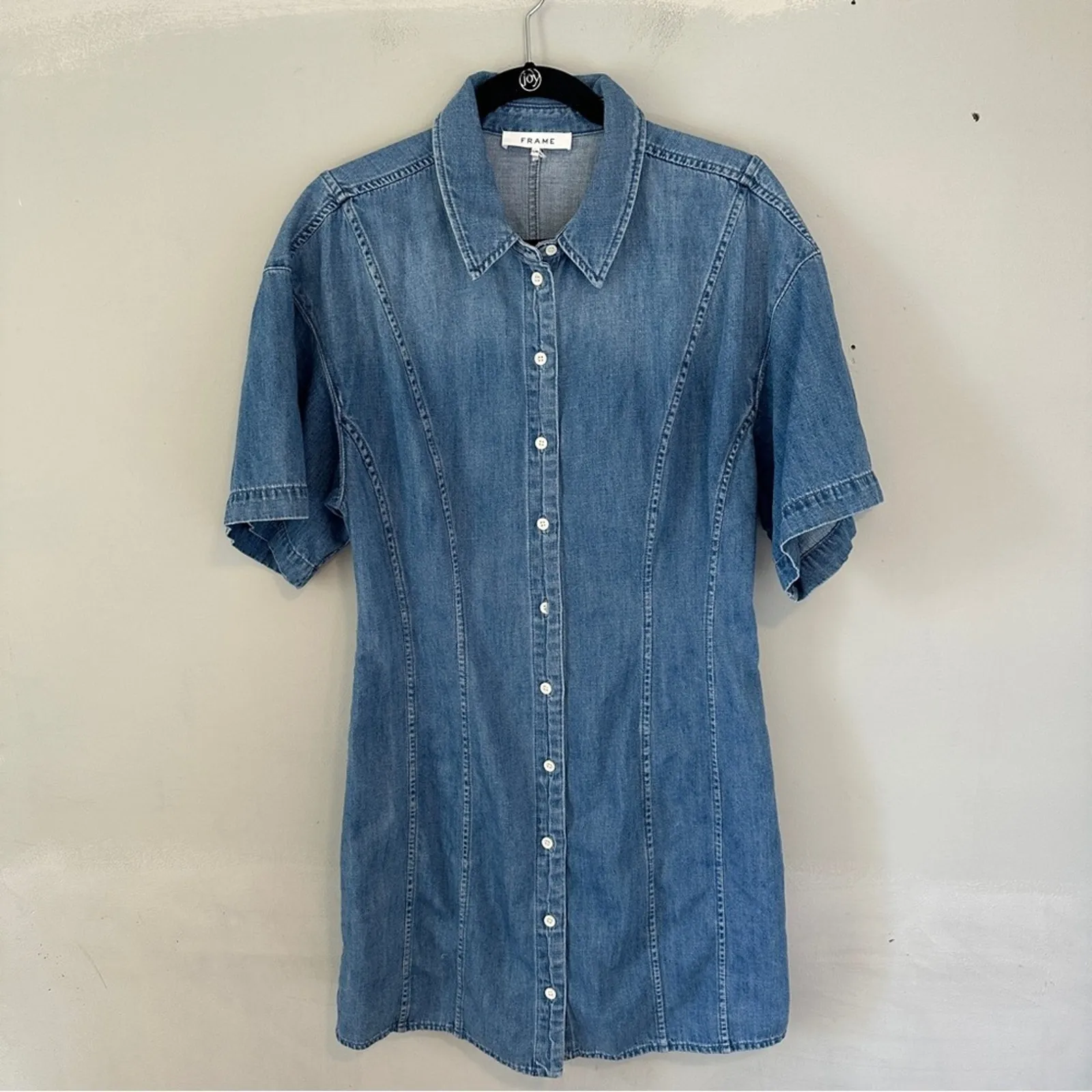 Frame Panelled Denim Dress Large - Image 2