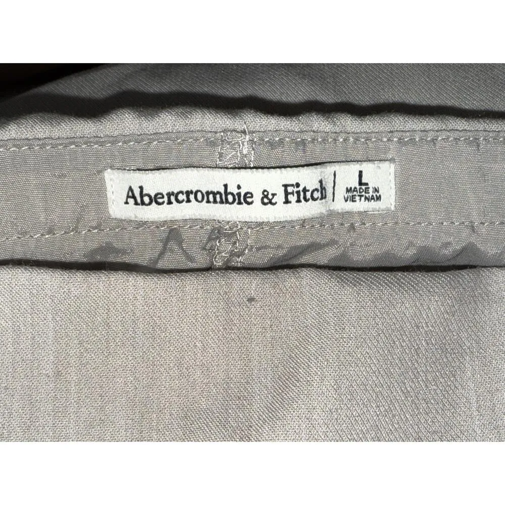 Abercrombie & Fitch Gray Zip Up Low Rise Micro Mini Skirt Womens Size Large L - Image 3