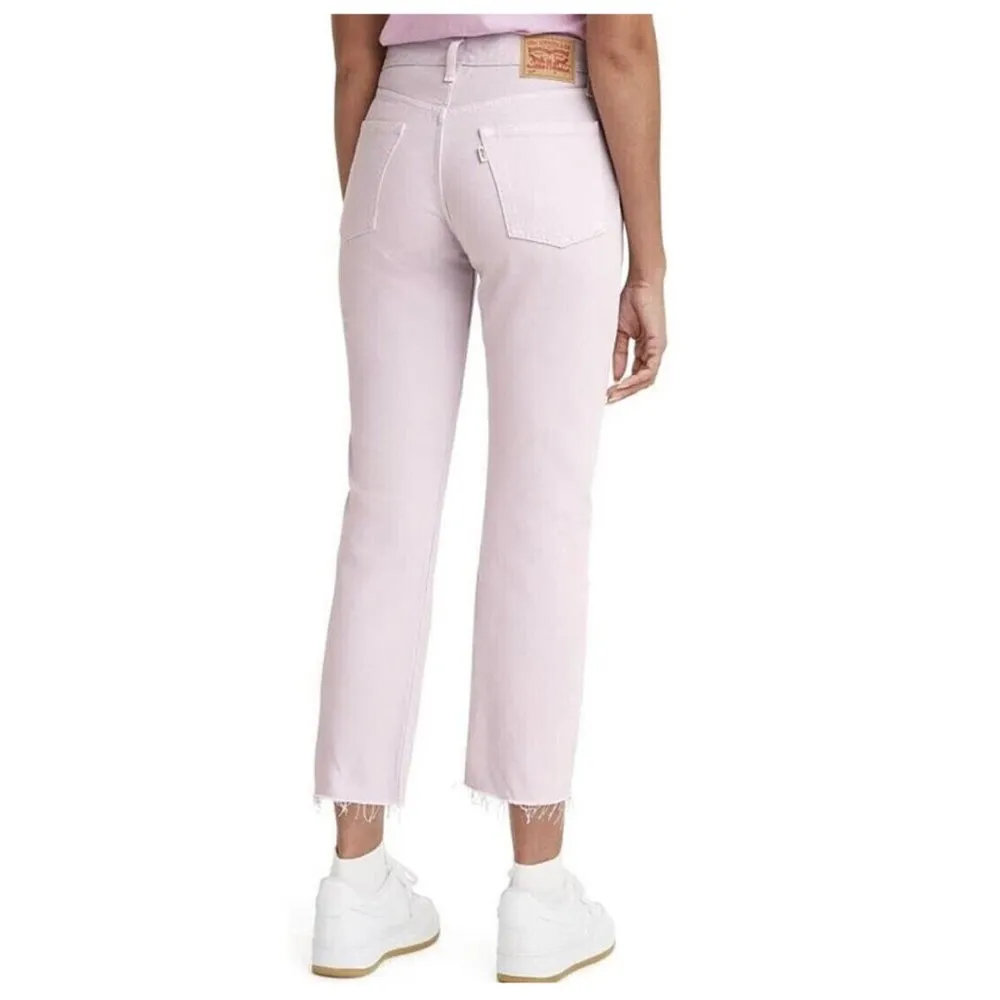 NWT Levi's Women's 501 High Rise Straight Cropped Jeans Lilac 32x26 - Image 3