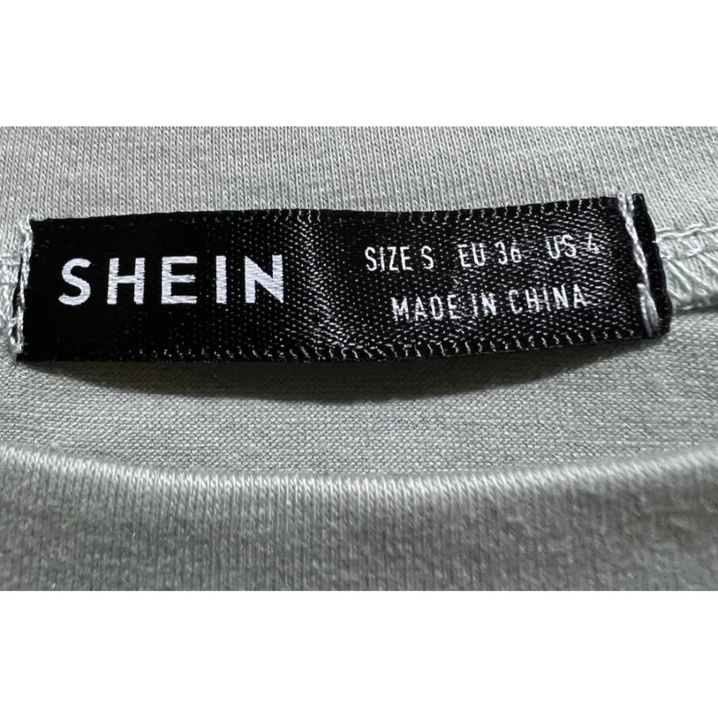 Shein Crop Top Short Sleeve, Blue ~ Light Green~ Size Small - Image 4