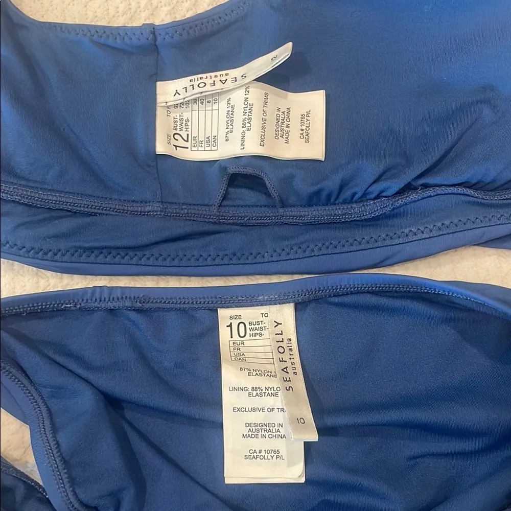 Seafolly Cobalt Blue Bikini Swimwear - Image 7