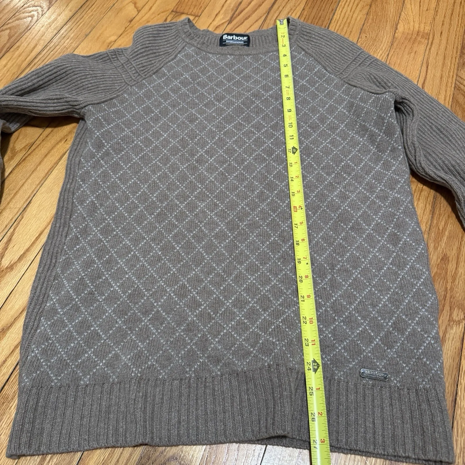 Barbour Lambswool Juno Mocha Brown Sweater Size 10 - Image 8