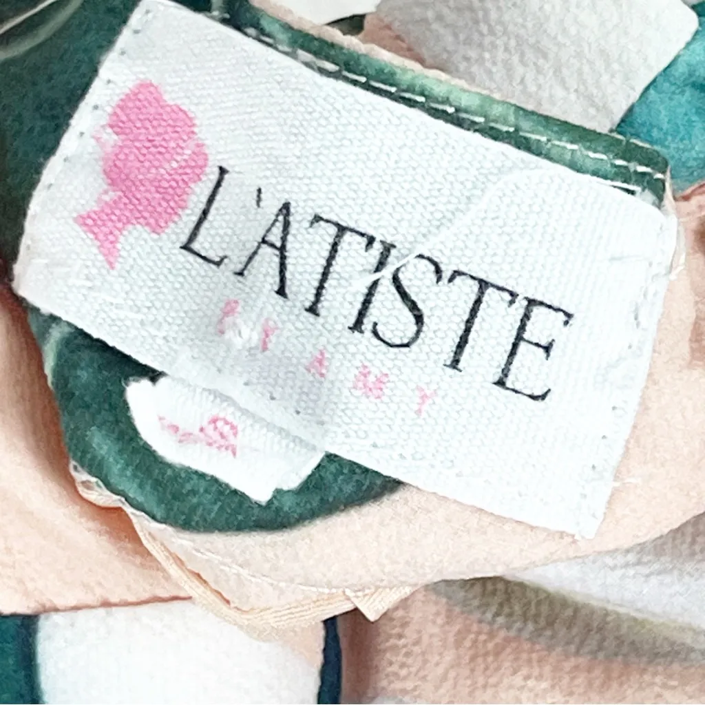 L’ATISTE Floral Open Back Tie Wide Legs Spaghetti Straps Jumpsuit Tropical Small - Image 3