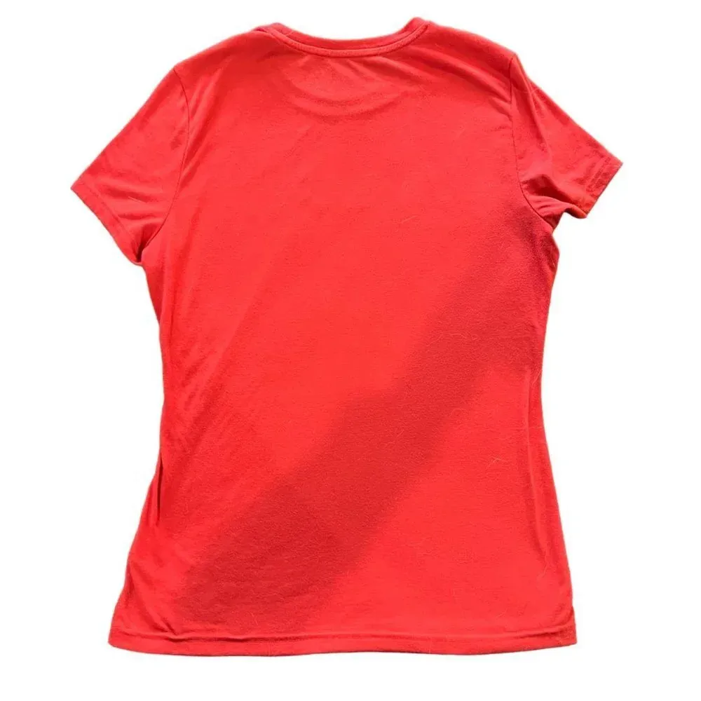 Reebok Women's Large Red Crossfit Speedwick‎ Fitted Short Sleeve Workout T-Shirt - Image 5