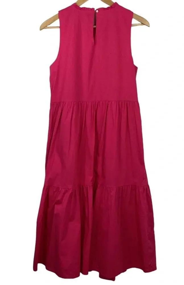 J. Crew Sleeveless Tiered Dress Size 4 - Image 5