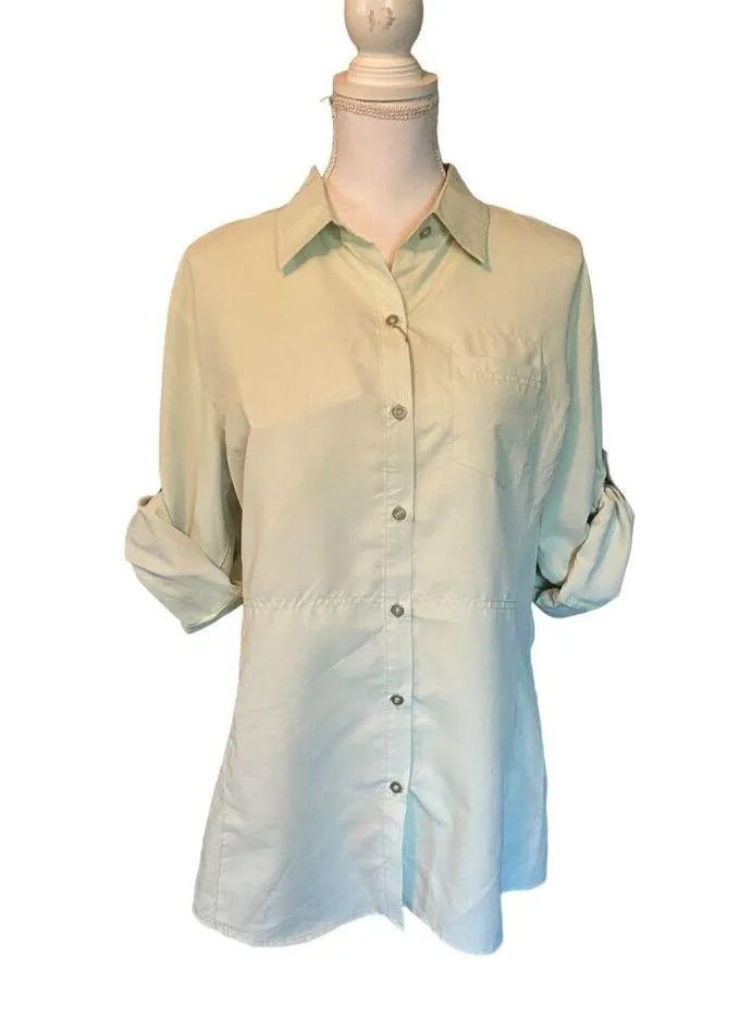 10,000 ft Above Sea Level Blouse Womens XL NEW Light Lime Green - Image 4