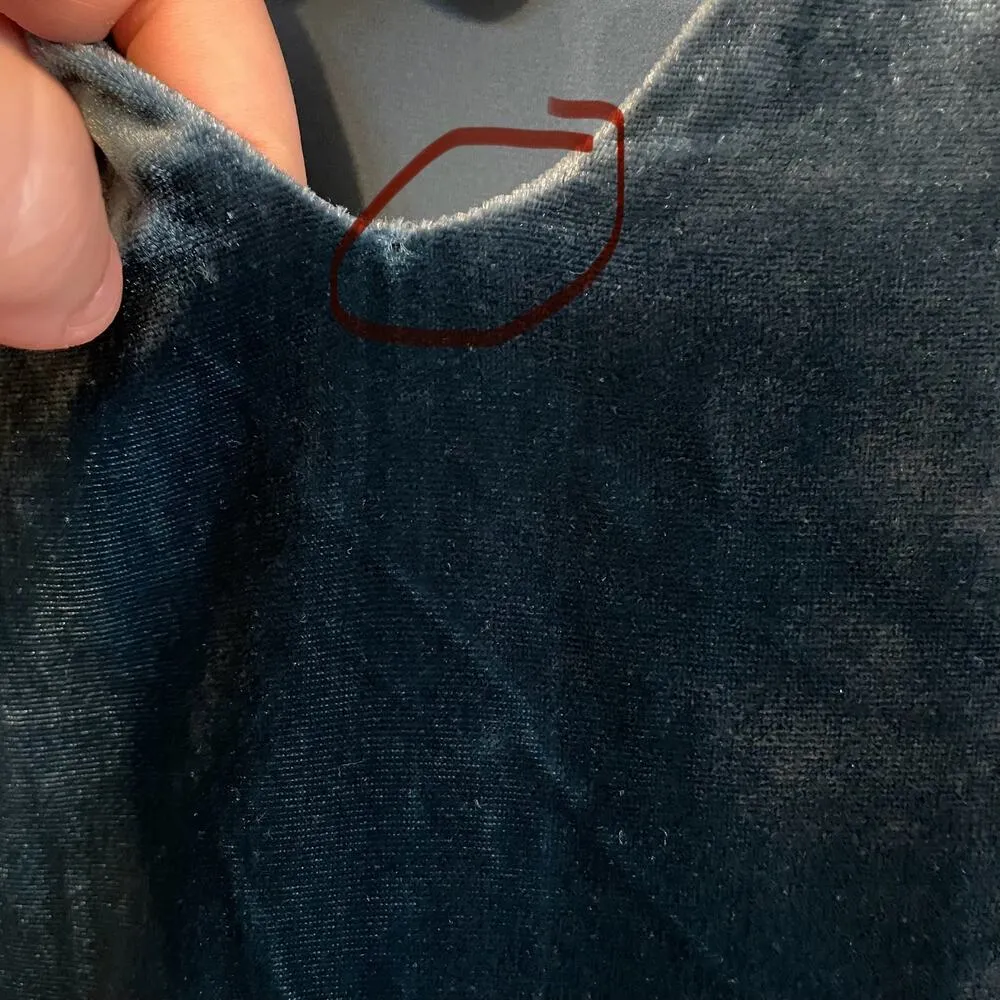 Charles Henry Womens Blue Velvet Sheath Dress Size Large - Image 8