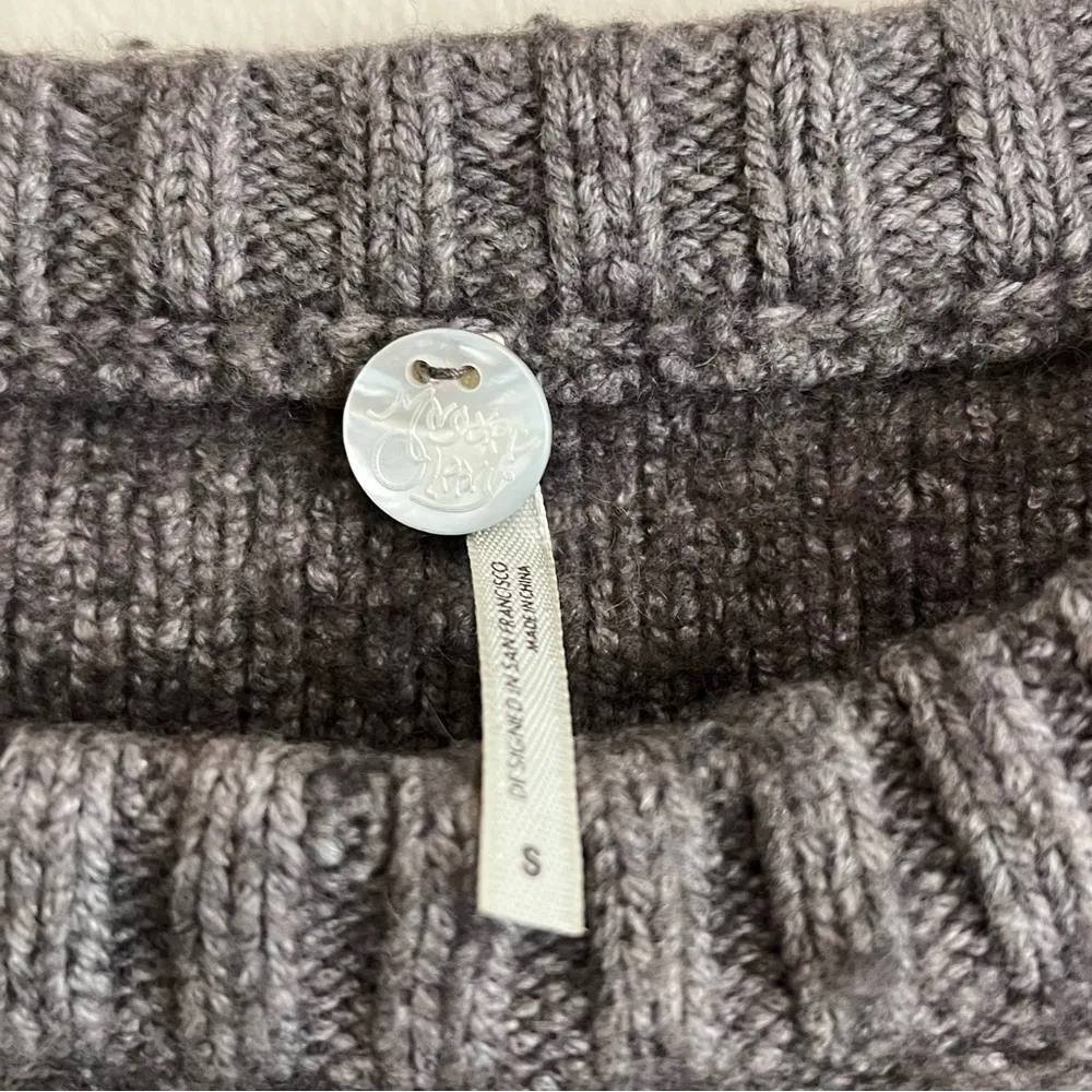 Margaret O’Leary Two-Tone Cashmere Cable Knit Sweater Size Small - Image 5