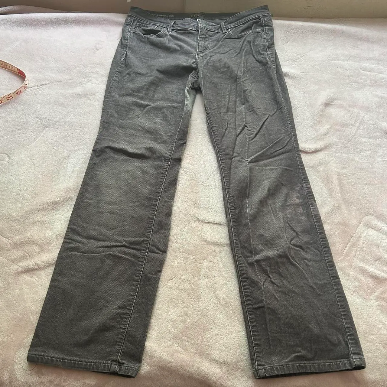 Gray Corduroy Bootcut Jeans - Image 8