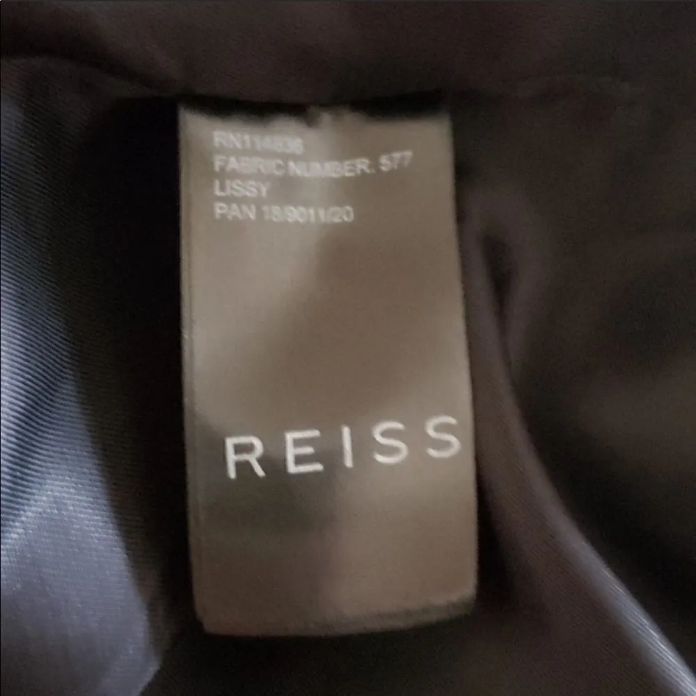 𝅺euc Reiss Lissy Bonded Soft Draped Blazer Jacket in Black Size medium - Image 7