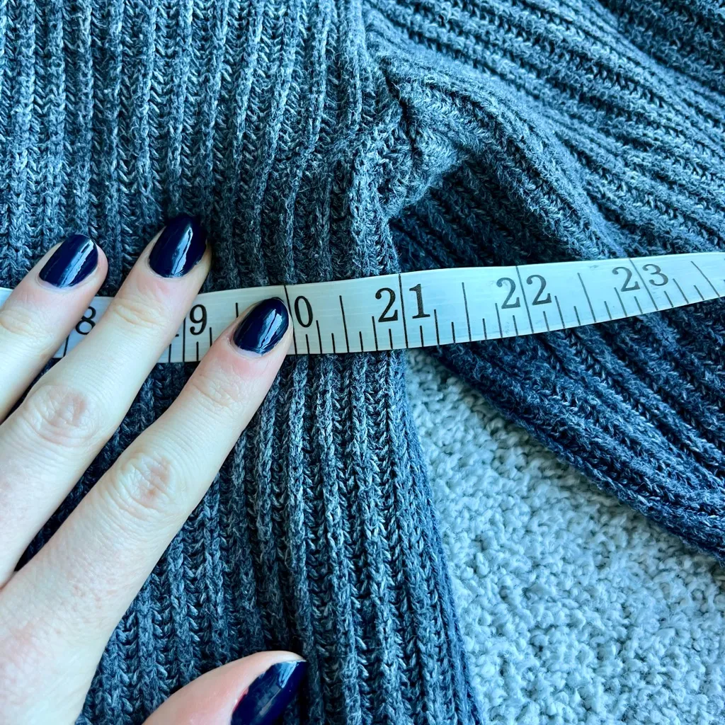 Pact Organic Cotton Gray Ribbed Sweater - Image 4