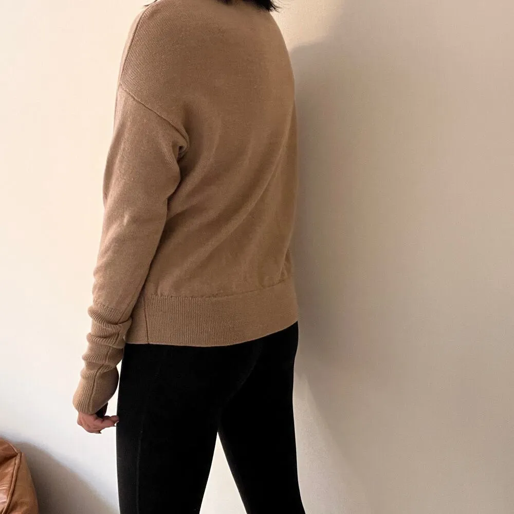 Wilfred Aritzia Brown 100% Merino Wool Turtle Sweater Size M - Image 9