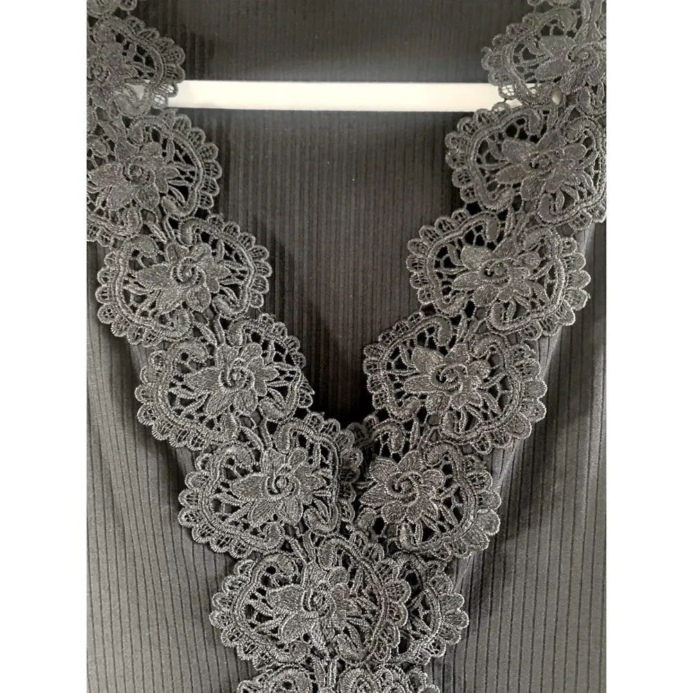 Lulu's Come Back To You Black Lace Long Sleeve Bodysuit S - Image 7