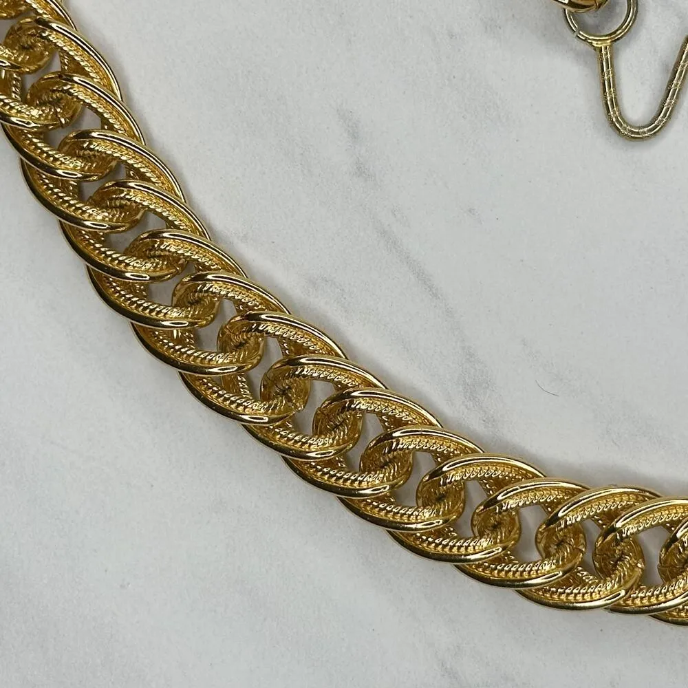 Chunky Double Hook Gold Tone Metal Chain Link Belt Y2K XS/Small (XS/S) ✨ - Image 6
