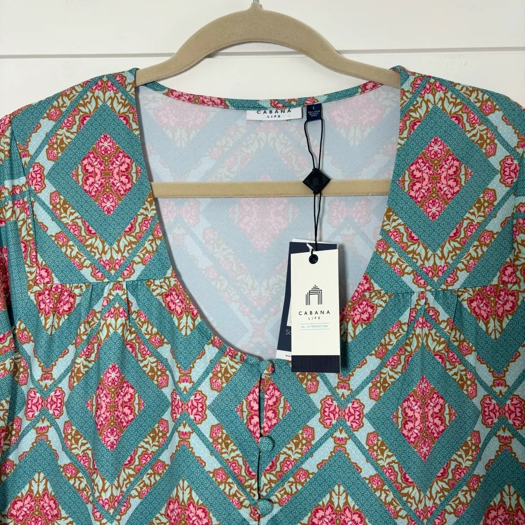 Cabana Life UPF 50+ Manchester Babydoll Dress size L‎ Blue Size L - Image 4