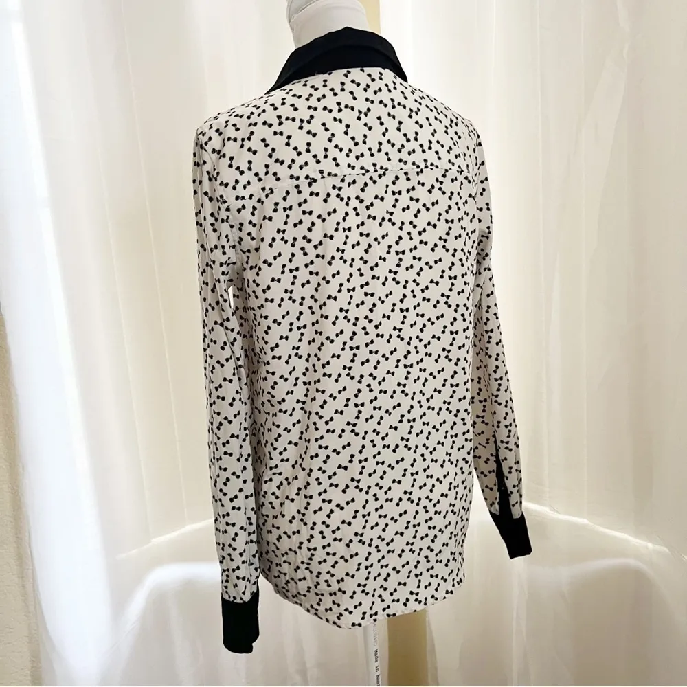 LC Lauren Conrad bow print Shirt Size Medium - Image 3