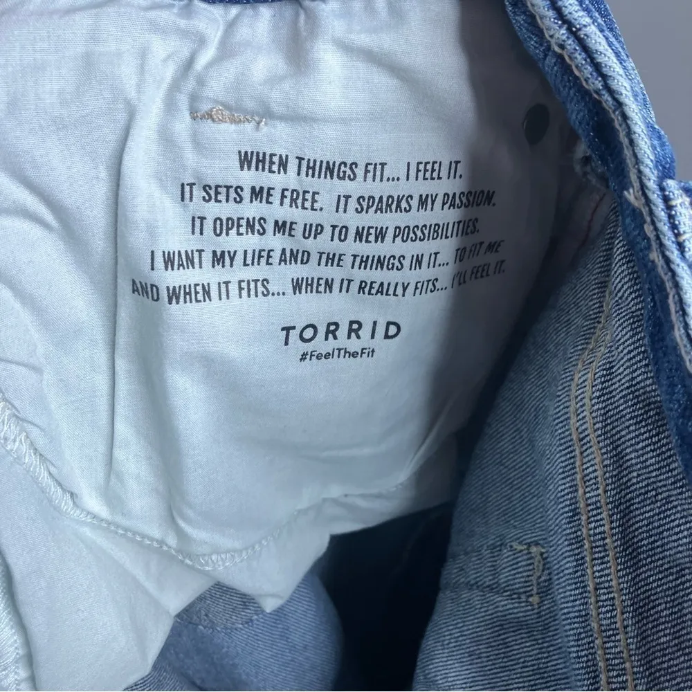 Torrid distressed Jeans button fly raw hem size 20R‎ - Image 6
