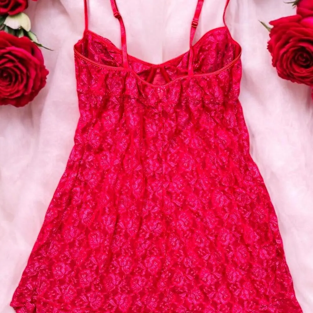 Inner Secrets Hot Pink/Red Slip Dress Pink Size L - Image 2