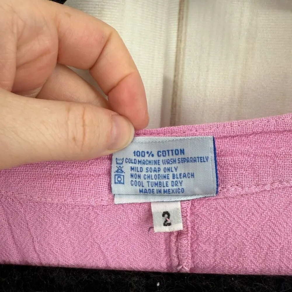 Oh My Gauze Women’s 2 Pink Romper LagenLook Minimalist Artsy Size L - Image 3