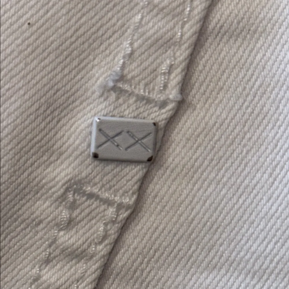 GENETIC DENIM “The Huck Short” Stretch Denim White Jean Shorts Size 28 - Image 4