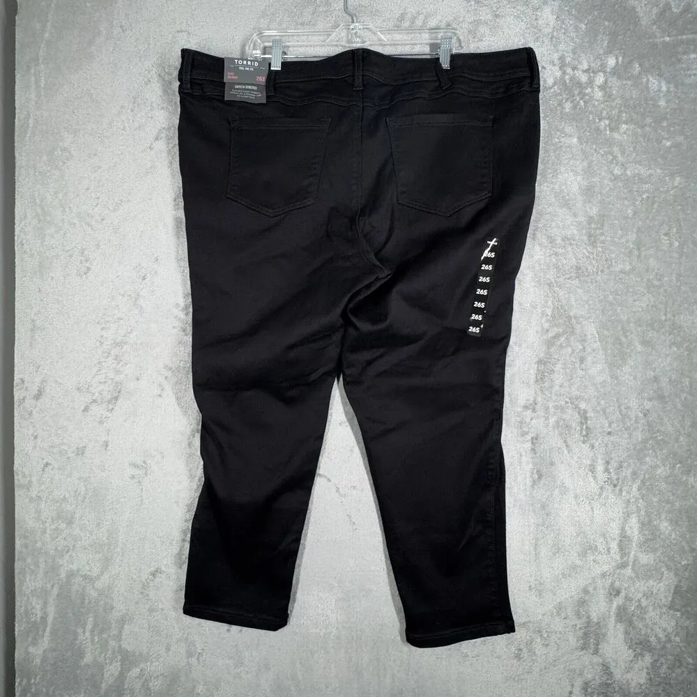 Torrid Jeans Women 26 Short Black Luxe Skinny Casual Neutral Minimal Grunge Punk - Image 3